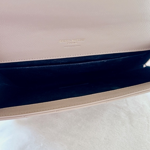 Authentic YSL New Pouch Monogram clutch bag Dark beige - Picture 9 of 9